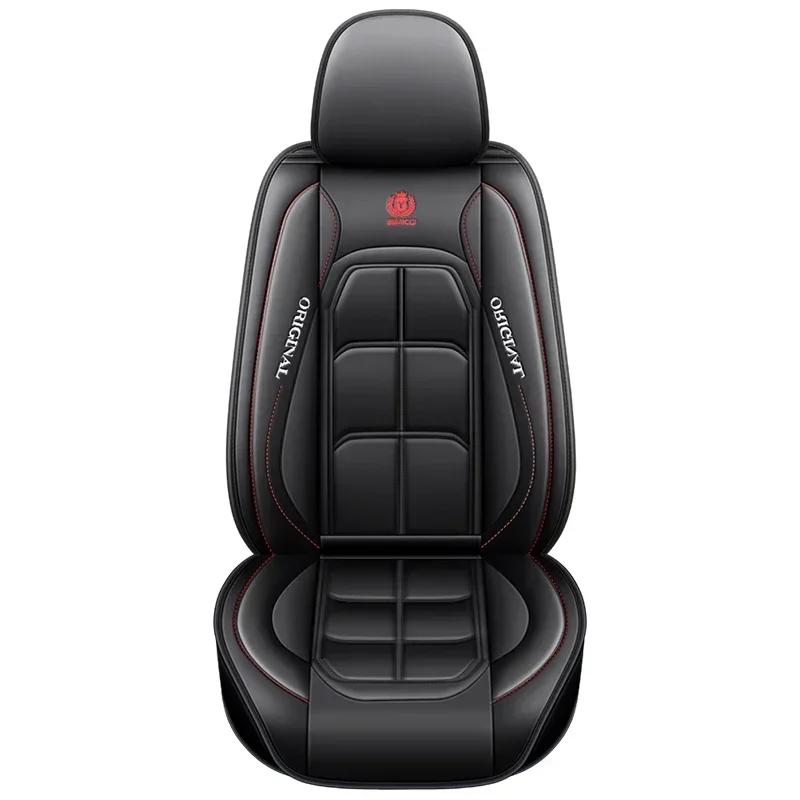 

Full Coverage Universal Pu Leather Car Seat Covers for HYUNDAI Tucson Santa FE i30 i40 Veloster Creta Elantra Car Accessories Black 1 Seat