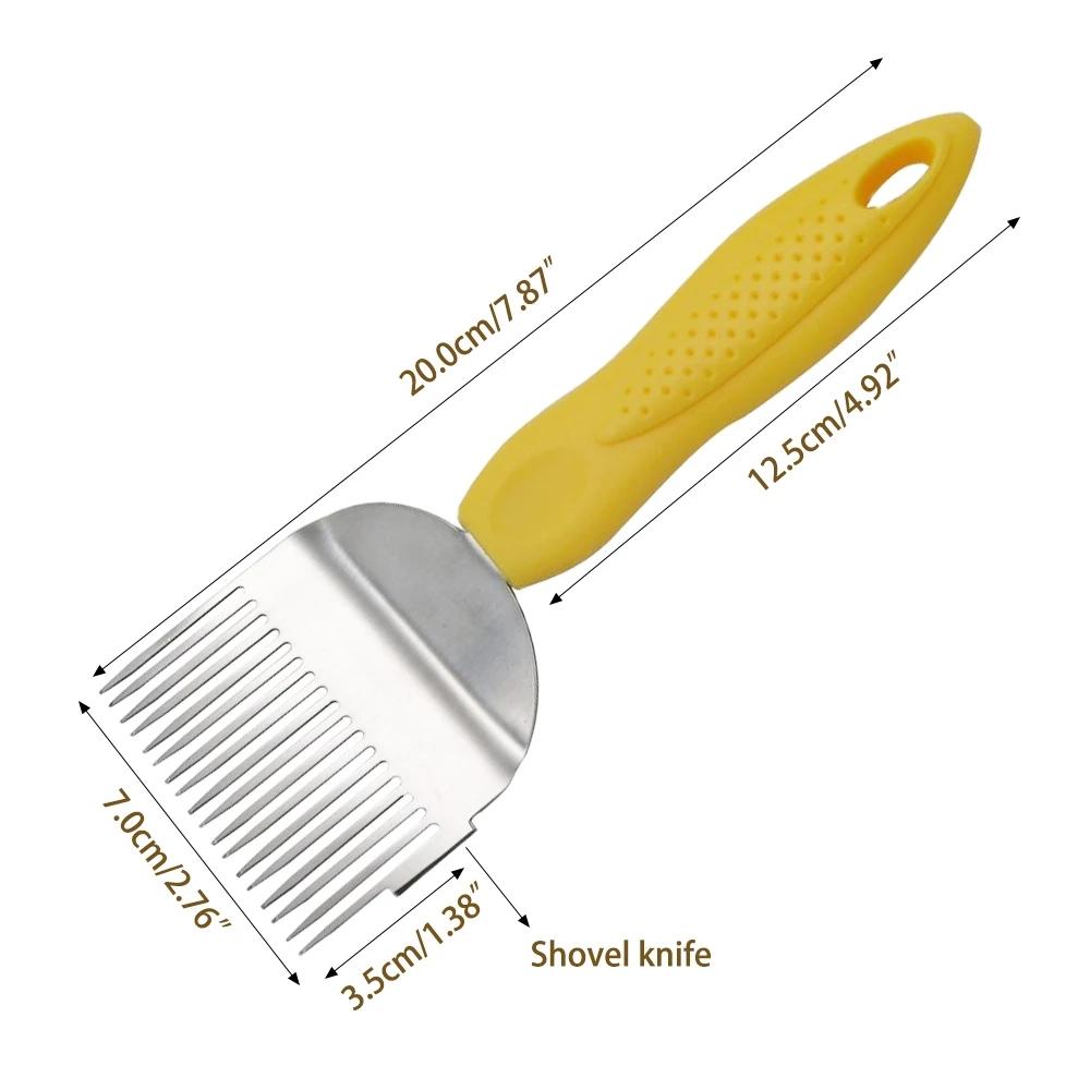1 Pc Bees Scraper Multi-function Bee Cut Honey Fork 18 Needle Stainless Steel Cut Honey Knife Beekeeping Tool Sparse Rake Shovel