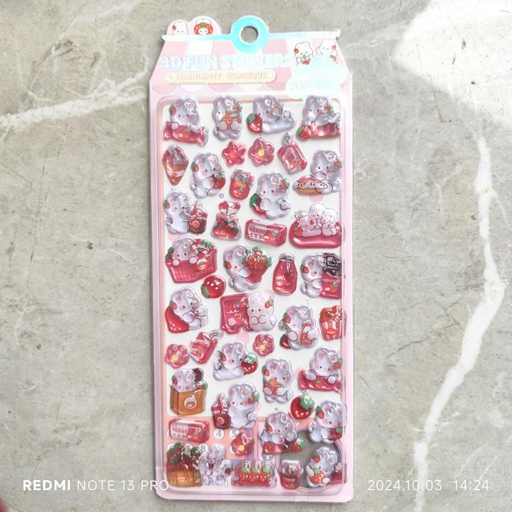 4 Pcs Fun Animal Embossed Crystal Stickers - 3D Raised Texture, Cute Decor for Notebook, Phone Case & DIY Crafts