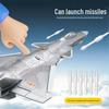 1:84 J-20 Stealth Fighter Alloy Model Toy with Sound & Light, Pull-Back Action, Folding Wings