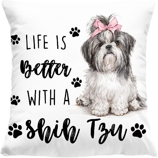 Funny Orange Cat Pillow Covers 12x20, Orange Cat Mom Lovers Owner Gifts for Women, Life is Better with Kitten Decorative Pillow Covers Pillowcases Color 01
