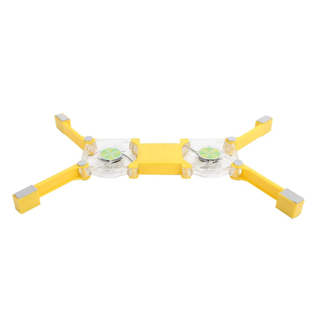 Laptop Cooling Pad USB Foldable Radiator Cooler Stand Light Portable with AntiSkid Mount(Jaune )