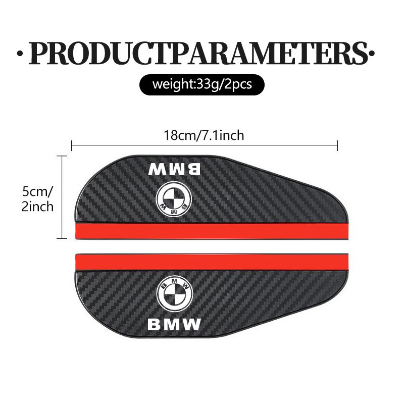 2pcs Car Rearview Mirror Rain Carbon Fiber Protector Stickers For BMW M 1 3 4 5 6 7 Series M3 M6 F01 F02E34 E36 E70 F10 X6 X1 xk5
