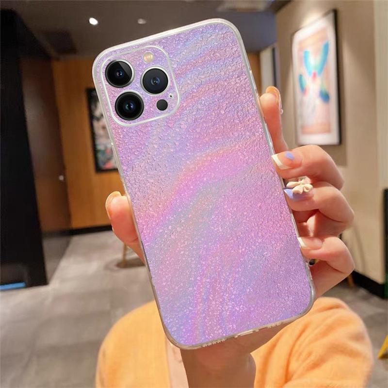 

Phone Case For iphone 17 Pro Max Air 16 15 14 13 Pro Max 15 16 Pro 15Plus Iridescent Holographic Blue pink iphone 13