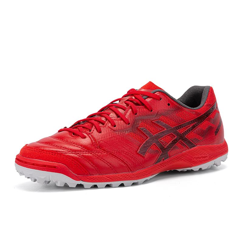 Asics Destaque K FF Kangaroo Leather TF (Rubber Studs) Durable Breathable Soccer Shoes Men Soccer Shoes Red 1111A218-600