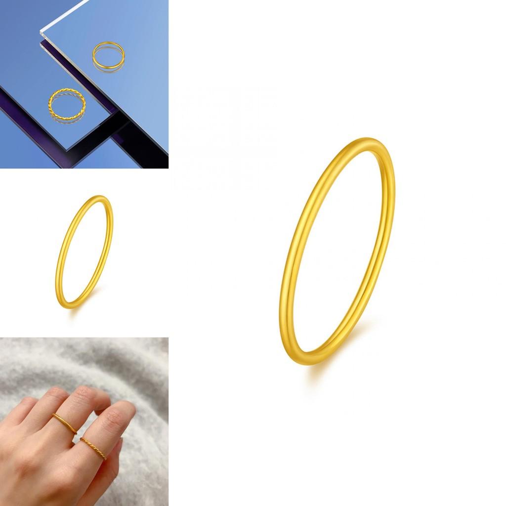 Chic Vietnamese Sand Gold Twisted Ring Unisex Simple Circle Band Ideal For Special Occasions