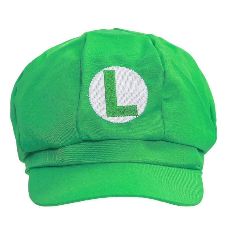 Gorra de Béisbol de Super Mario Bros Luigi Para Adultos y Niños Unisex Accesorio de Disfraz Cosplay
