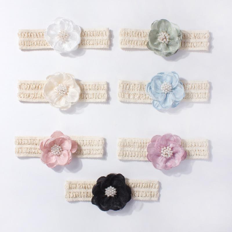 New baby head flower, cute flower baby lace elastic headband, children's hair accessories headgear