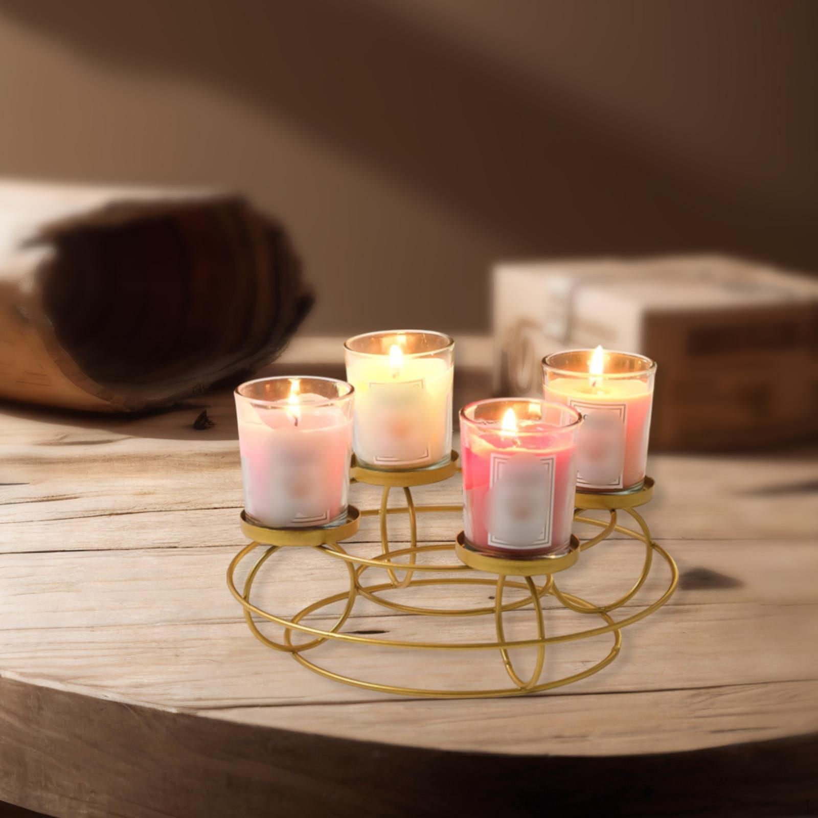 

Железный подсвечник подставка для свечей подставка для СПА ванной комнаты Gold with 4 Cups