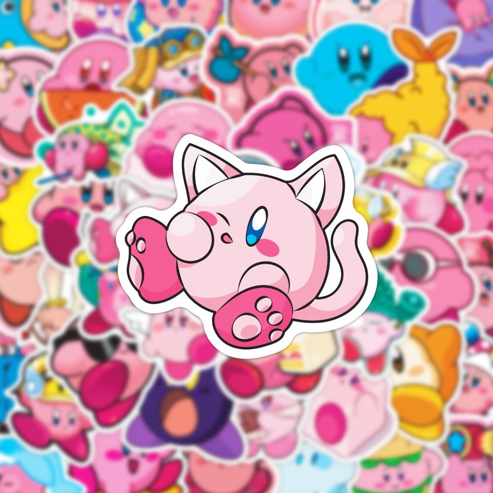 50 stuks Game Kirby Stickers Cartoon Kirby Ster Sticker Voor Waterfles Vinyl Waterdichte Label Stickers Voor Laptop Waterfles