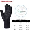1 Pair Copper Arthritis Compression Gloves for Women Men, Hand Pain Swelling and Carpal Relieve Full Finger Gloves for Tablets