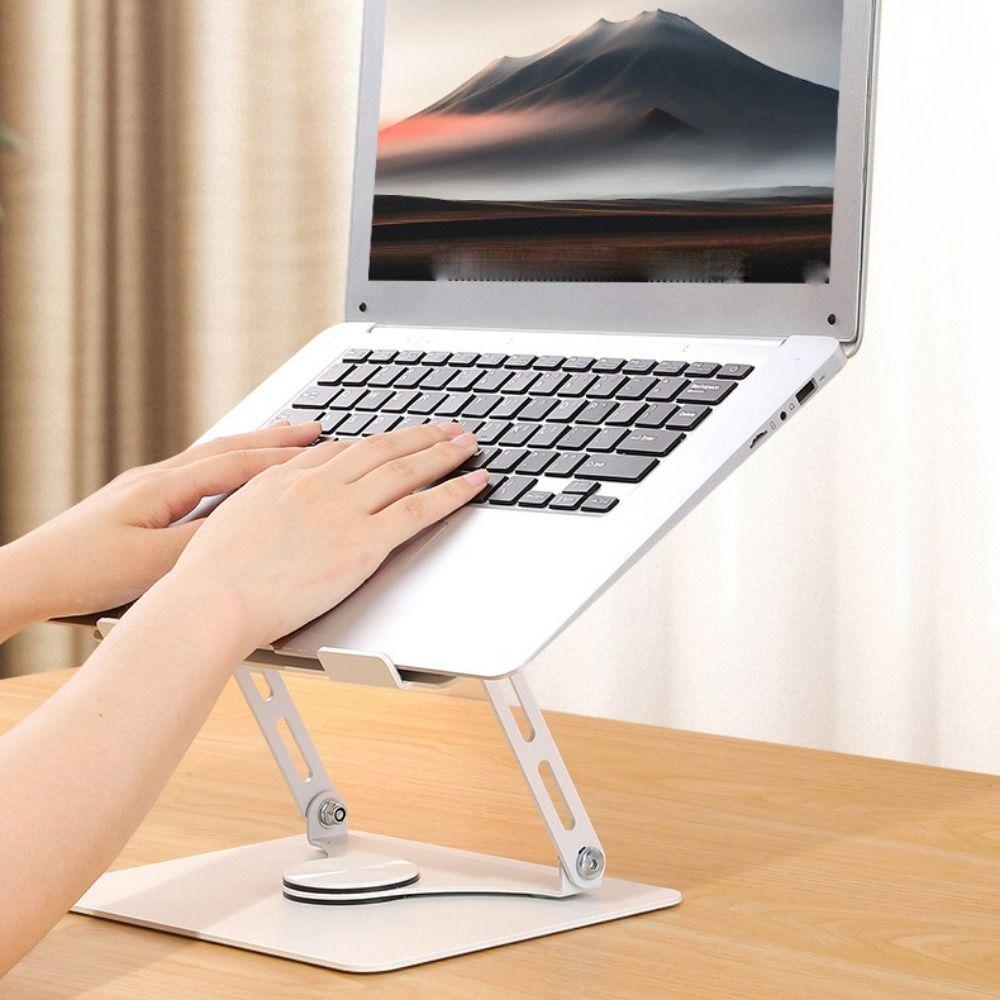 360 Rotating Base Tablet Cooling Fan Holder Adjustable Laptop Bracket  For Desk