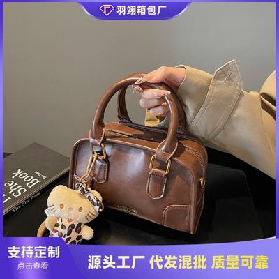 Maillard Fashion Commuter Bolsa Pequena Portátil Transversal de Ombro Único Outono e Inverno Novo Retrô Bolsa Almofada