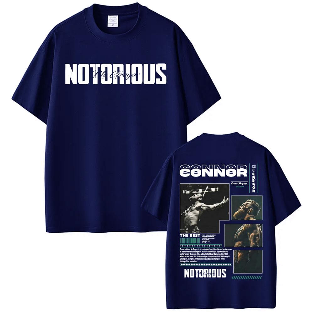 Maglietta Grafica Limitata Connor Mcgregor The Notorious Unisex Moda Donna Retro Classico T-shirt Casual Cotone Oversize T-shirt
