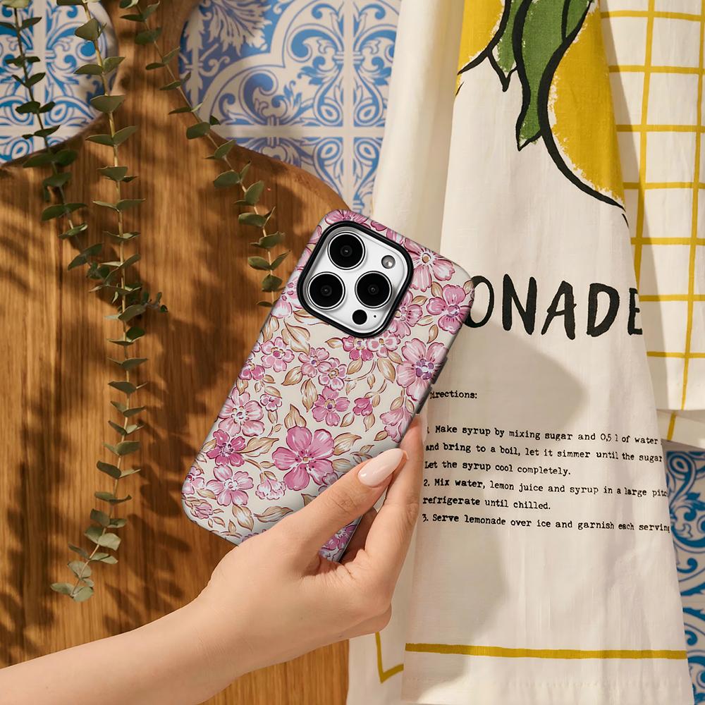MARGO FLORAL Phone Case for IPhone 16 15 14 13 12 11 X XS XR XSMAX 7 8 Pro Max Plus Double-layer Back Cover