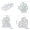 Flower Rabbit Bike Shape Silicone Mold Easter Candle Stand Making Chocolate Casting For Crafts Table Centerpiece