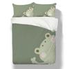 Quilt Cover Set with Pillowcase 3d Frog Printed King Queen Size Home Textiles Bedding Suit 2/3pcs Vintage Bed Covers