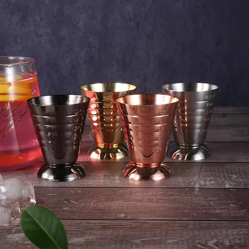 75ML Stainless Steel Measure Cup Cocktail Tool Bar Mixed Drink Accessories 3 In 1 Cocktail Tools Bar Jigger Cup