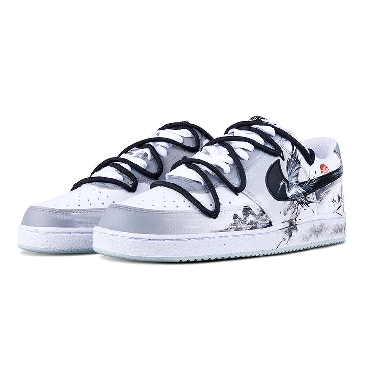 Nike Court Vision 1 Crane Green Mountain Protiskluzové Protiskluzové Nízké Skateboardové Boty Pánské Světle Šedé DH2987-110(Tým73-)