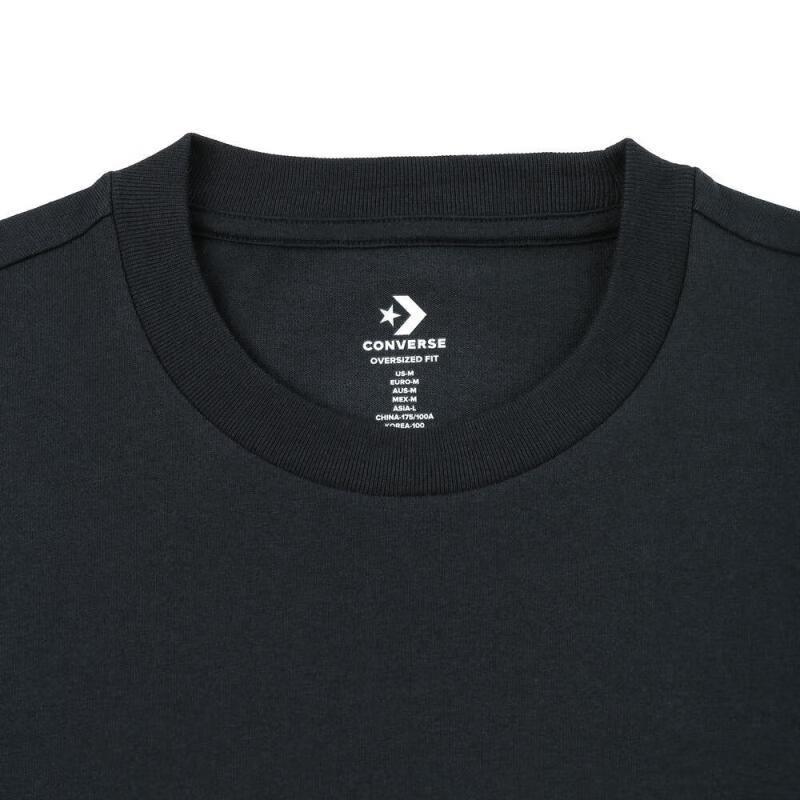 Converse T Shirts Unisex Black Crew Neck Moderate 10024493-A02
