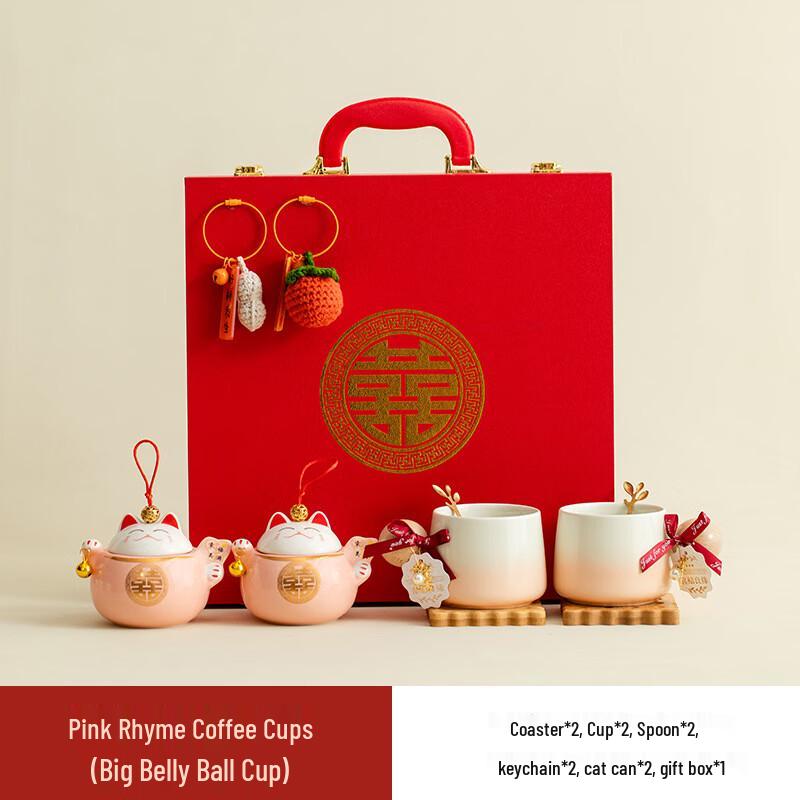 

Ceramic Couple Coffee Mug Set - Wedding Gift