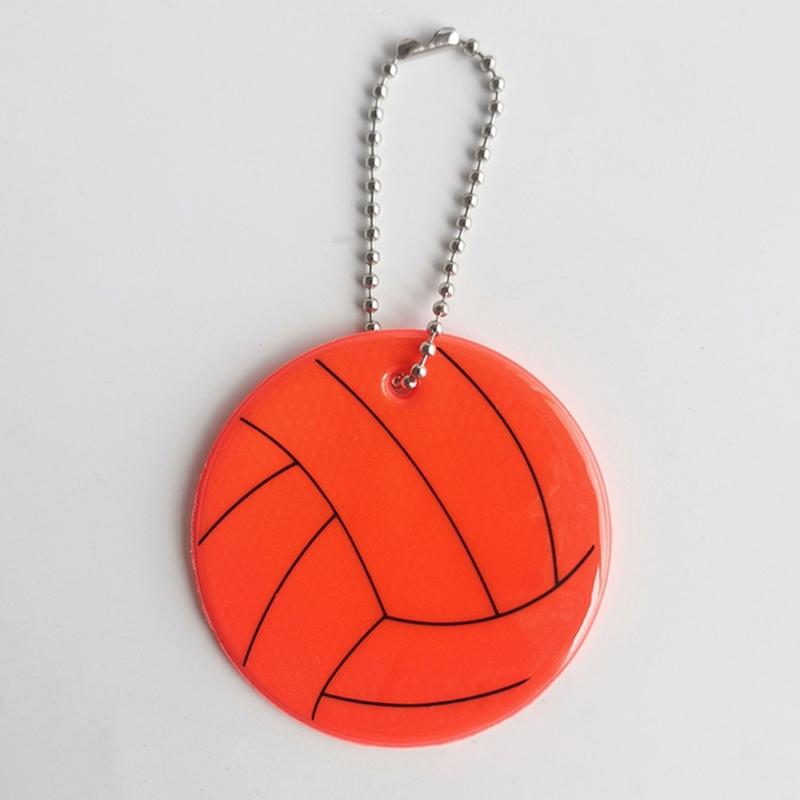 5Pcs Keychain Reflector Pendant Keyring Safety Reflector with Chain for Backpack