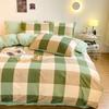 Cotton Fleece Coral Fleece Bed Four-piece Set Flannel Bedding Fleece Quilt Cover Bed Sheet Three-piece Set