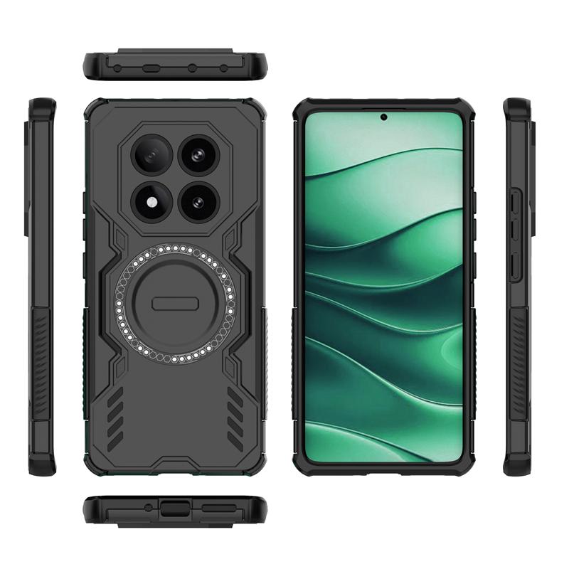 Hard Armor Case For Xiaomi Poco X7 Magnetic Adsorption Wireless Charge Cover Poco F7 Ultra F7 Pro X7 Pro Case For Poco X7 Case