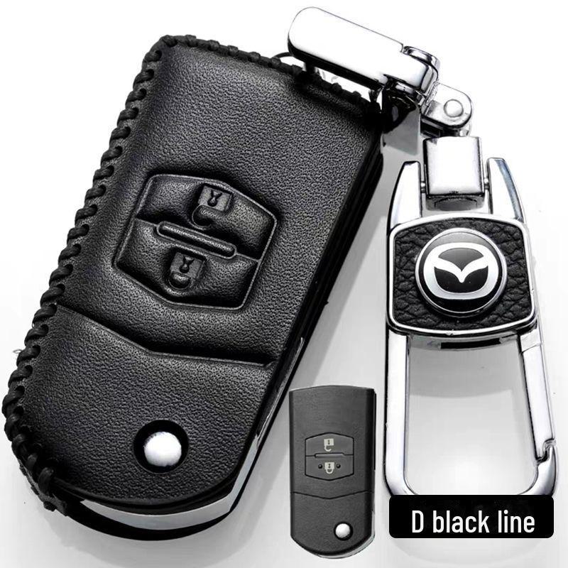 Mazda Genuine Leather Key Cover for Mazda 3, CX-4, CX-5, and Atez Cars.