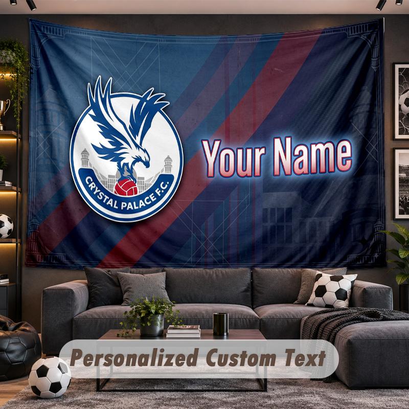 Crystal Palace Personalized Tapestry Support Custom Name, Wall Art Home Decoration