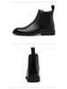 Men's Autumn High-Top Pointed Chelsea Boots - European & American Style Cowhide Slip-On
