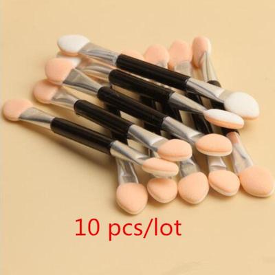 10 piezas Aplicador de Sombra de Ojos Profesional Doble Punta Esponja Doble Cara Suministros de Maquillaje Brochas Portátiles para Sombra de Ojos Espejo para Uñas Brocha para Polvo