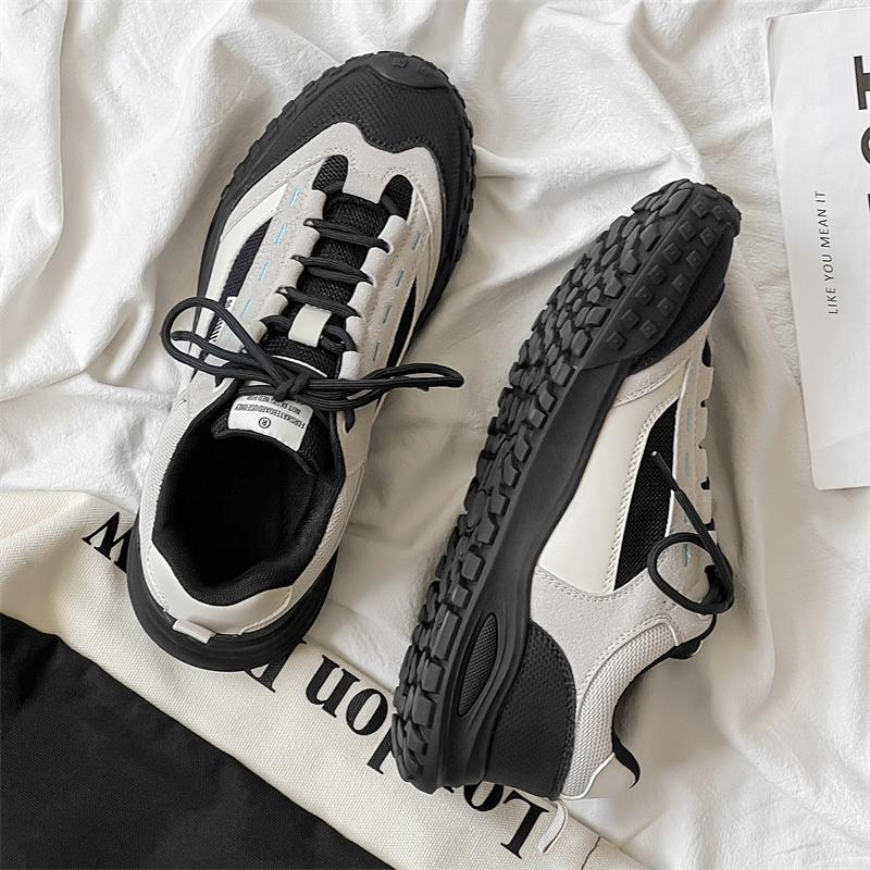 Fashion High Quality Leather Hiking Shoes Durable Outdoor Sport Men Trekking Leather Shoes Lace-Up Climbing Hunting Sneakers