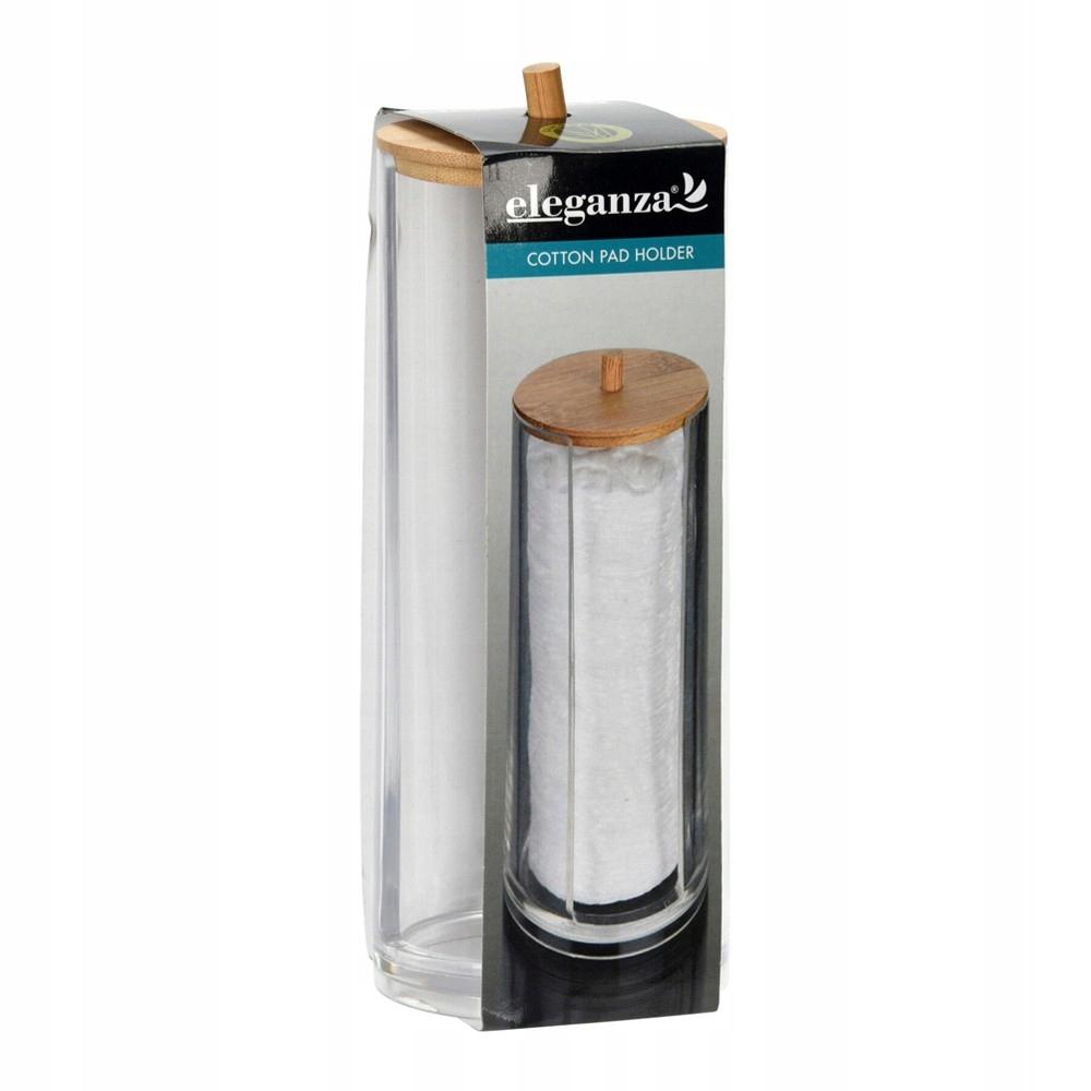 Cotton Pad & Cosmetic Swab Container with Lid, Plastic, 1pc