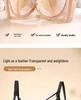 French Style Ultra-Thin Breathable Large Bust Minimizing Push-Up Bra with Soft Underwire and Rabbit Ear Crystal Cup