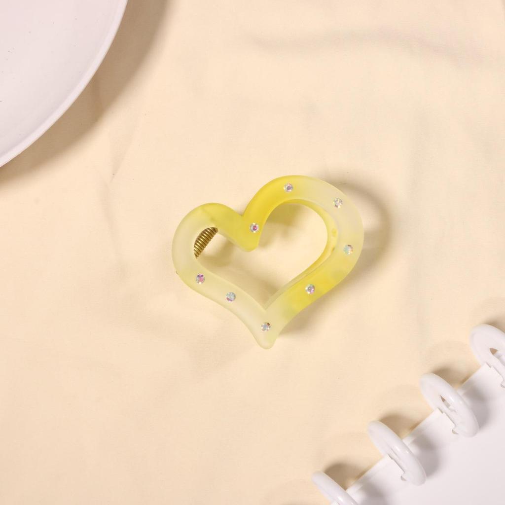 Koreanische kreative Herz-Haarklammer für süße Mädchen-Influencer-Hochsteckfrisur - Vielseitiges Haarnadel-Accessoire