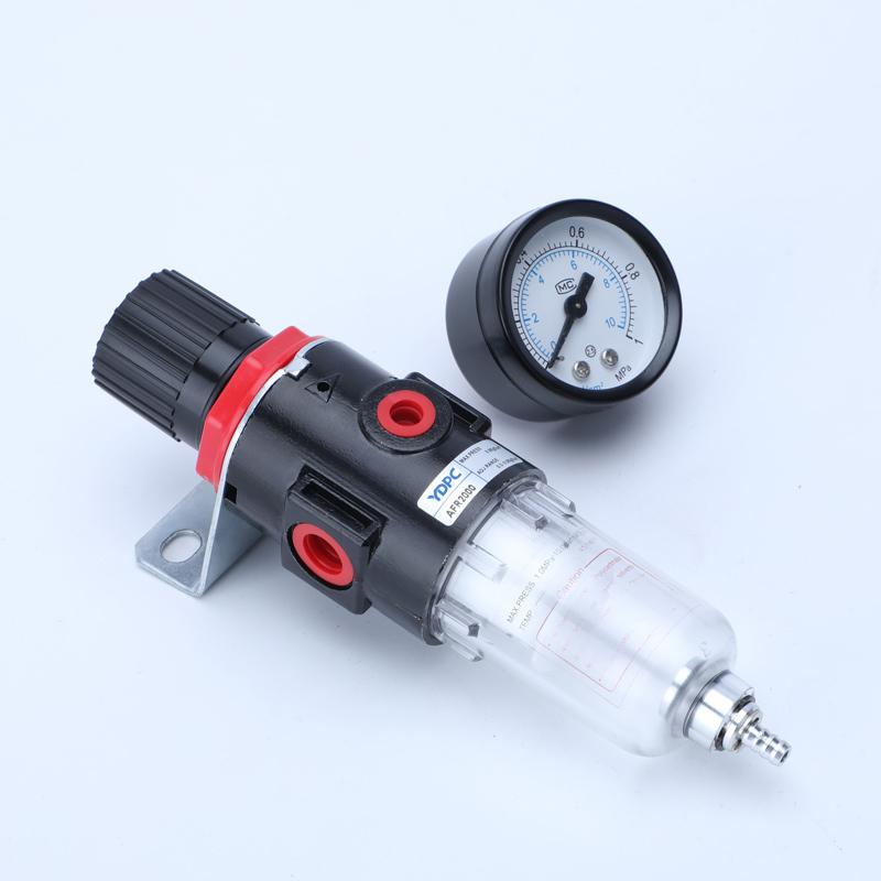 Pneumatic Air Source Treatment Filter AFR2000 Adjustable Pressure Gauge 1/4" Pressure-relief 4mm 6mm 8mm 10mm 12mm Fittings