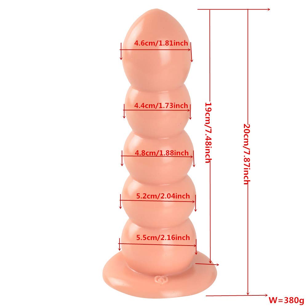 Anal Beads Extra Thick Anal Huge Anal Plug Dildo with Suction Cup for Thick Anal Anal 20cm Anal Plug and Goods for Men Dildo, Women, Beads, Expansion,