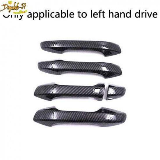 Carbon Fiber Abs Exterior Outside Door Handle Cover Trim For Kia Forte -