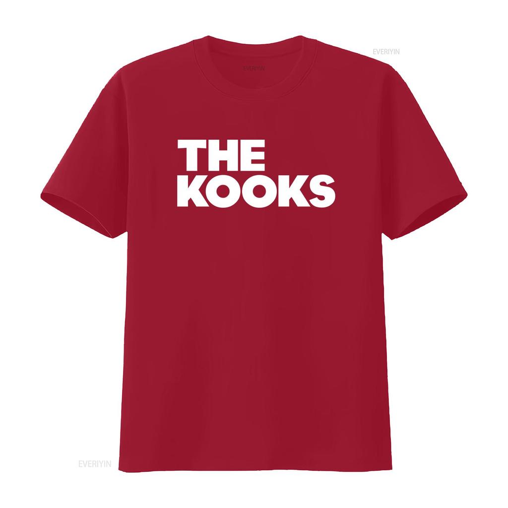 The Kooks Print T Shirt for Fashion Streetwear vintage Washed fashion Versatile Stretched graphic designer clothes Soft