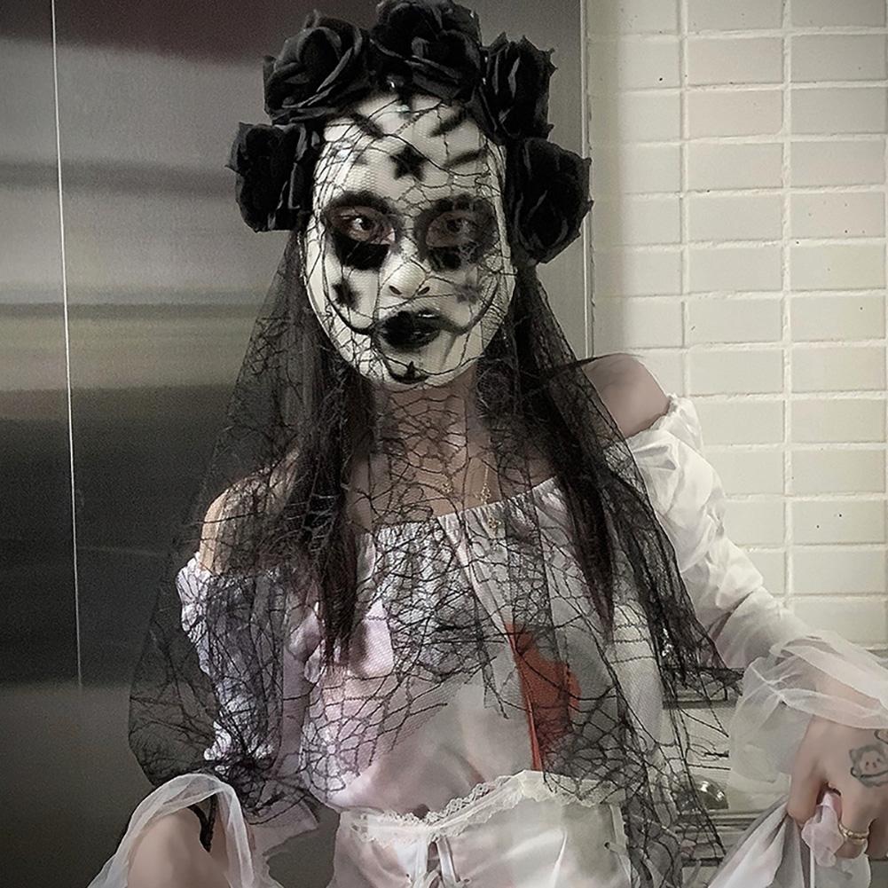 Halloween Cosplay Mask Lace Elegant Gothic Photo Prop Dance Party Mask