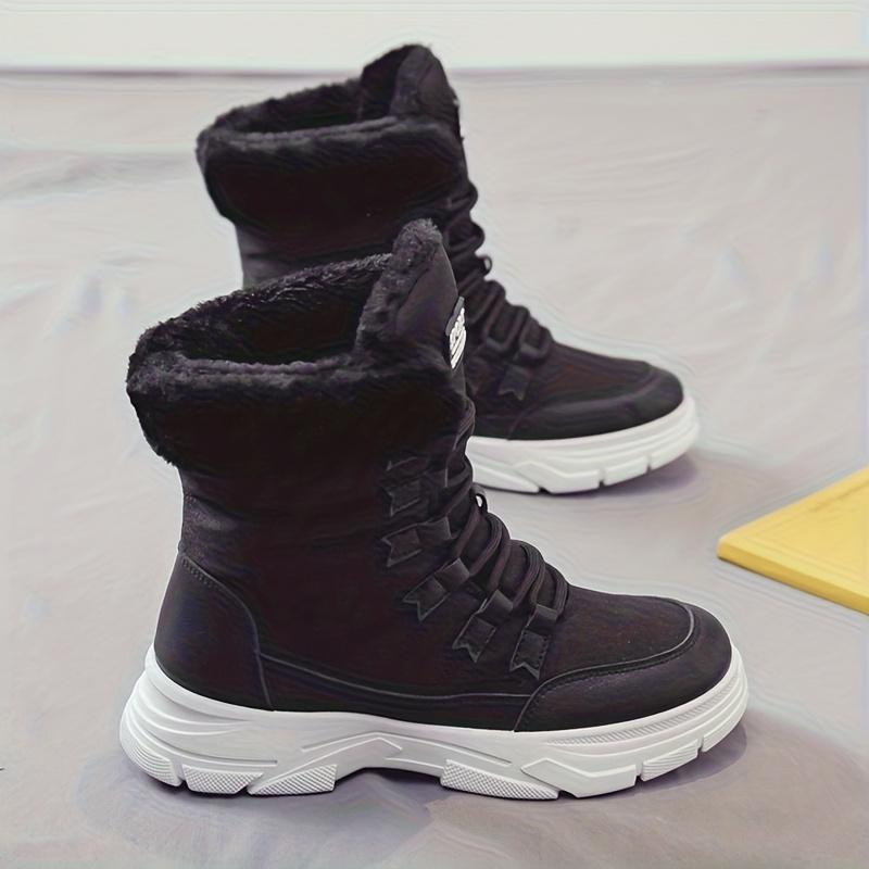 Damen Schneestiefel Neue Hohe Britischer Stil Studenten Koreanische Version der Plateau Damenstiefel Damen Schuhe