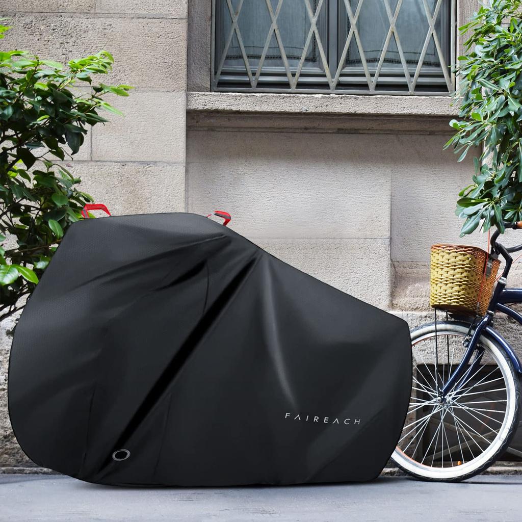Faireach Bicycle Cover Made with 420D Suitable for Electric Bikes and Child UV Double Fits Up To Standard Includes Storage Easy To Carry - Waterproof,