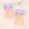 2Pcs Girls Mermaid Bow Hair Clips Cute Cartoon Mermaid Pearls Hairpins Octopus Curled Grosgrain Ribbon Barrette Hair Accessories