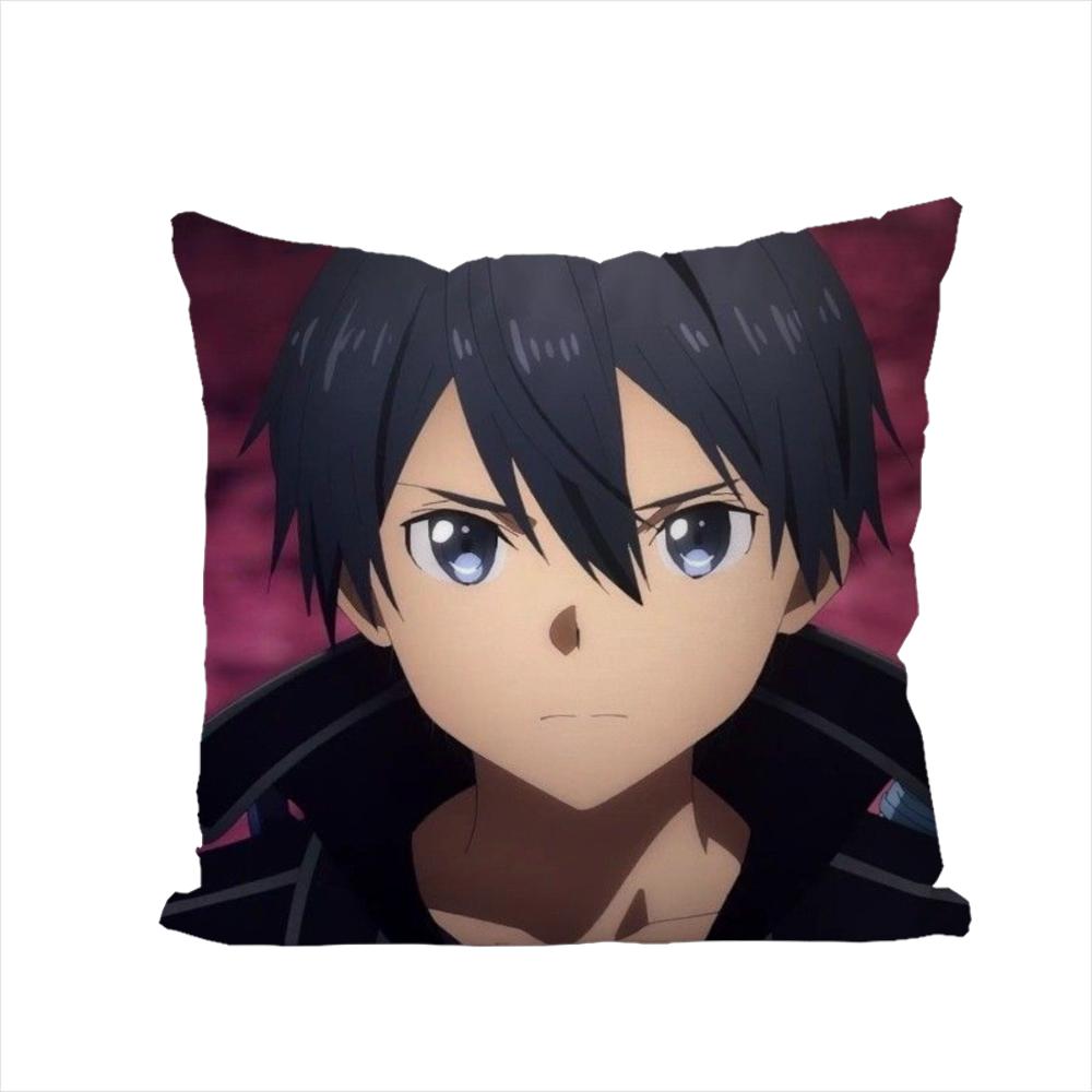 Sword Art Online Pillow Case For Car Sofa Decorative Home Doublesided Print Plush Square Throw Pillow Cushion Cover