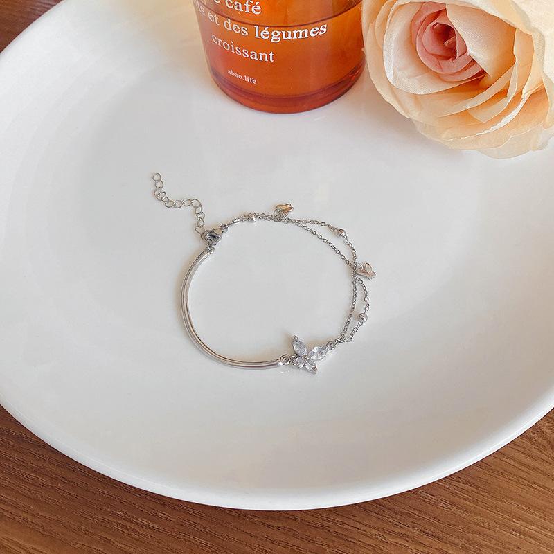 2025 Zircon Butterfly Bracelet Female Super Fairy Bracelet Couple Girlfriend Hand