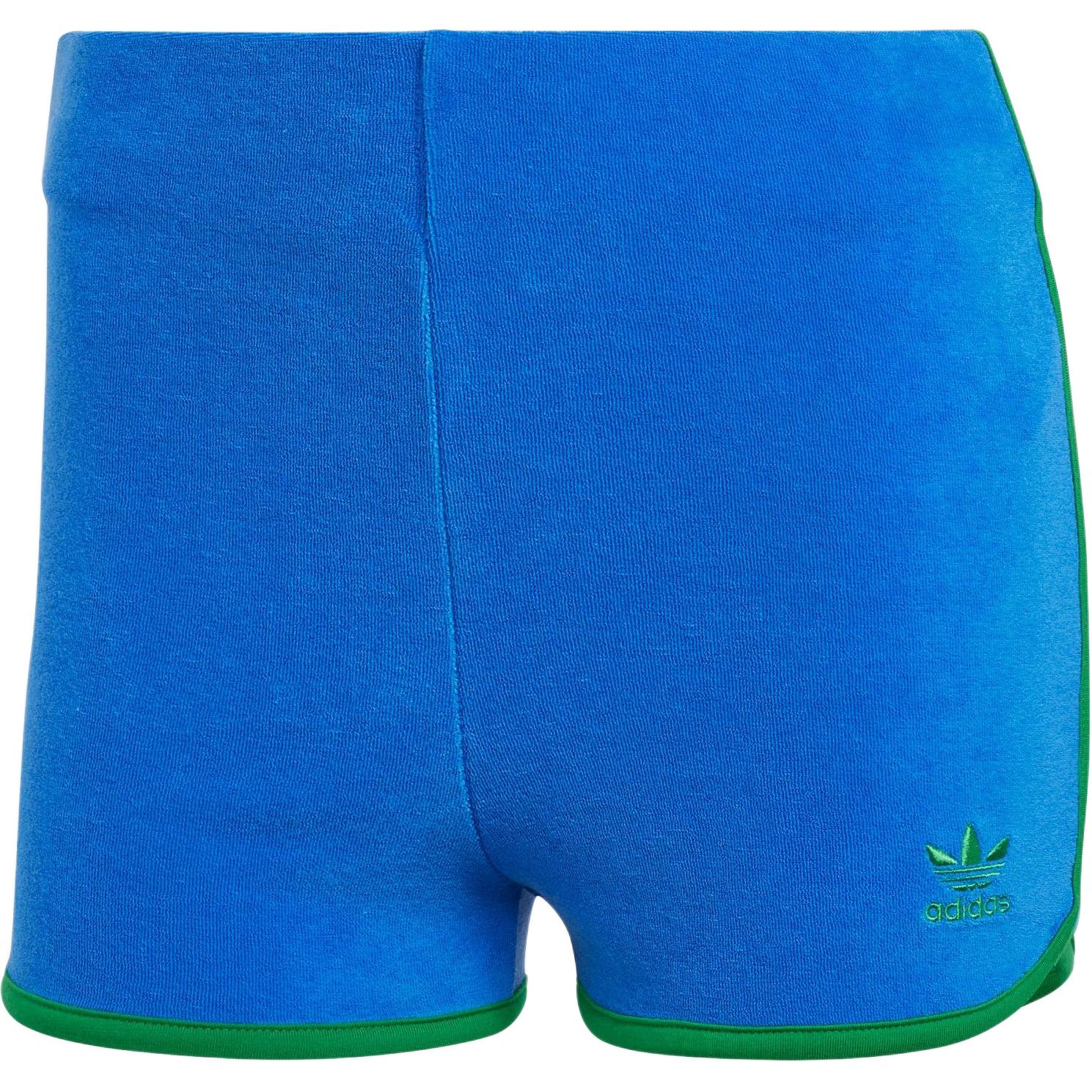 Adidas Originals High Waist Velour Shorts Blue Women JG8059 S