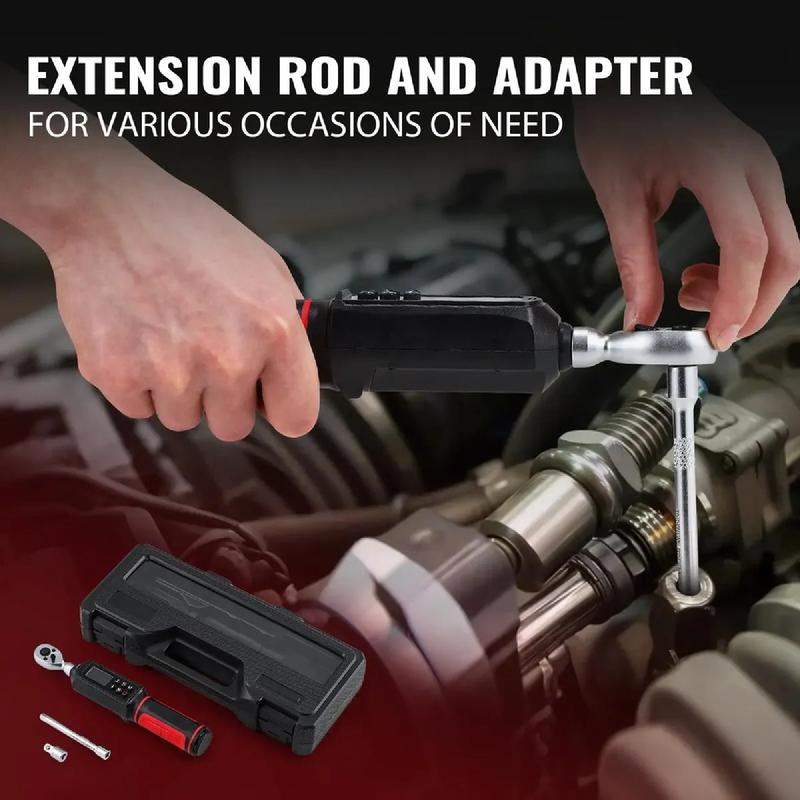 Electronic Digital Torque Wrench 10-340Nm Adjustable 1/2 3/8 1/4 Drive High Precision Automotive Tool