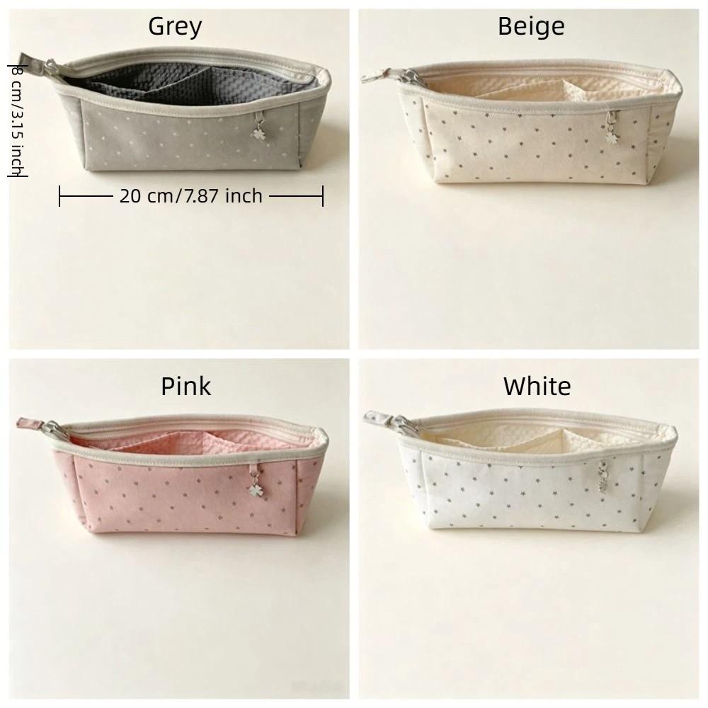 Large Capacity Portable Pencil Pouch Zipper Pencil Bag Simple Aesthetic Makeup Bag Back To School