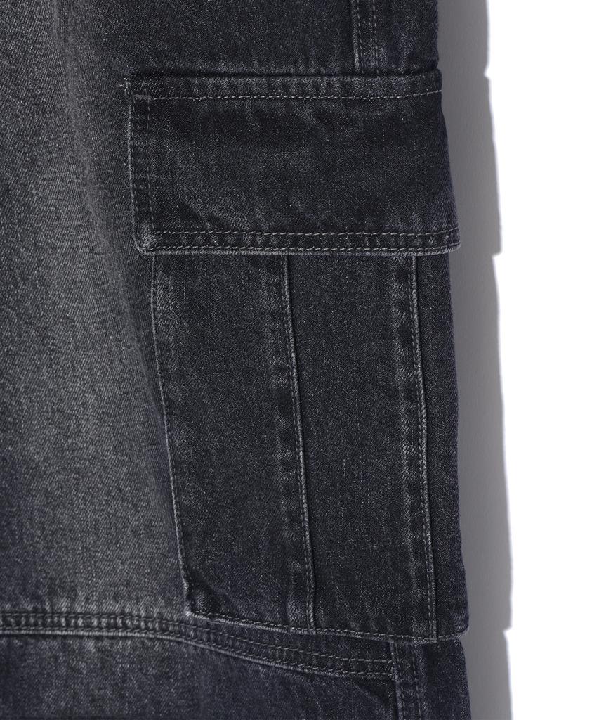 Eonoideu Parachute Cargo Wide Denim Pants Lq5Du538_Black